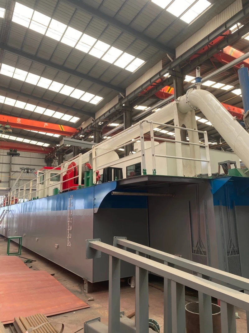Jet suction sand dredger front view